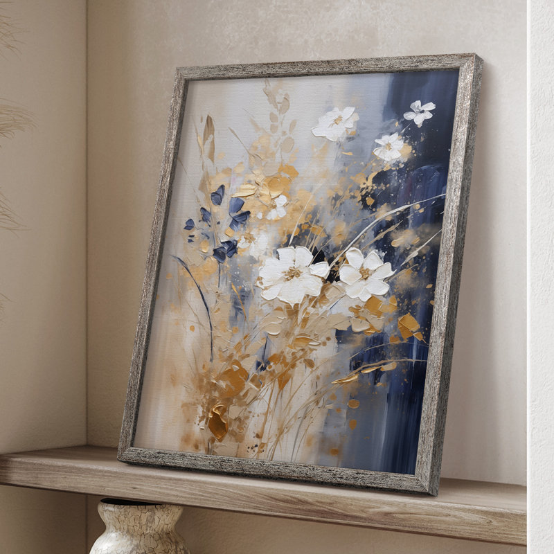 Winston Porter FLORAL Series CCCLXIII Framed Print - Solid Wood